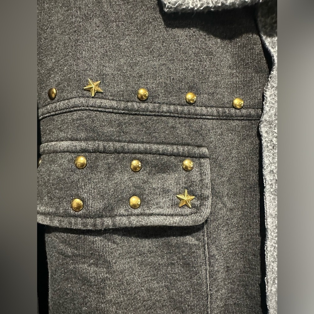 NWT Vintage Havana Gray Shacket Style Embellished Top - Picture 11 of 16